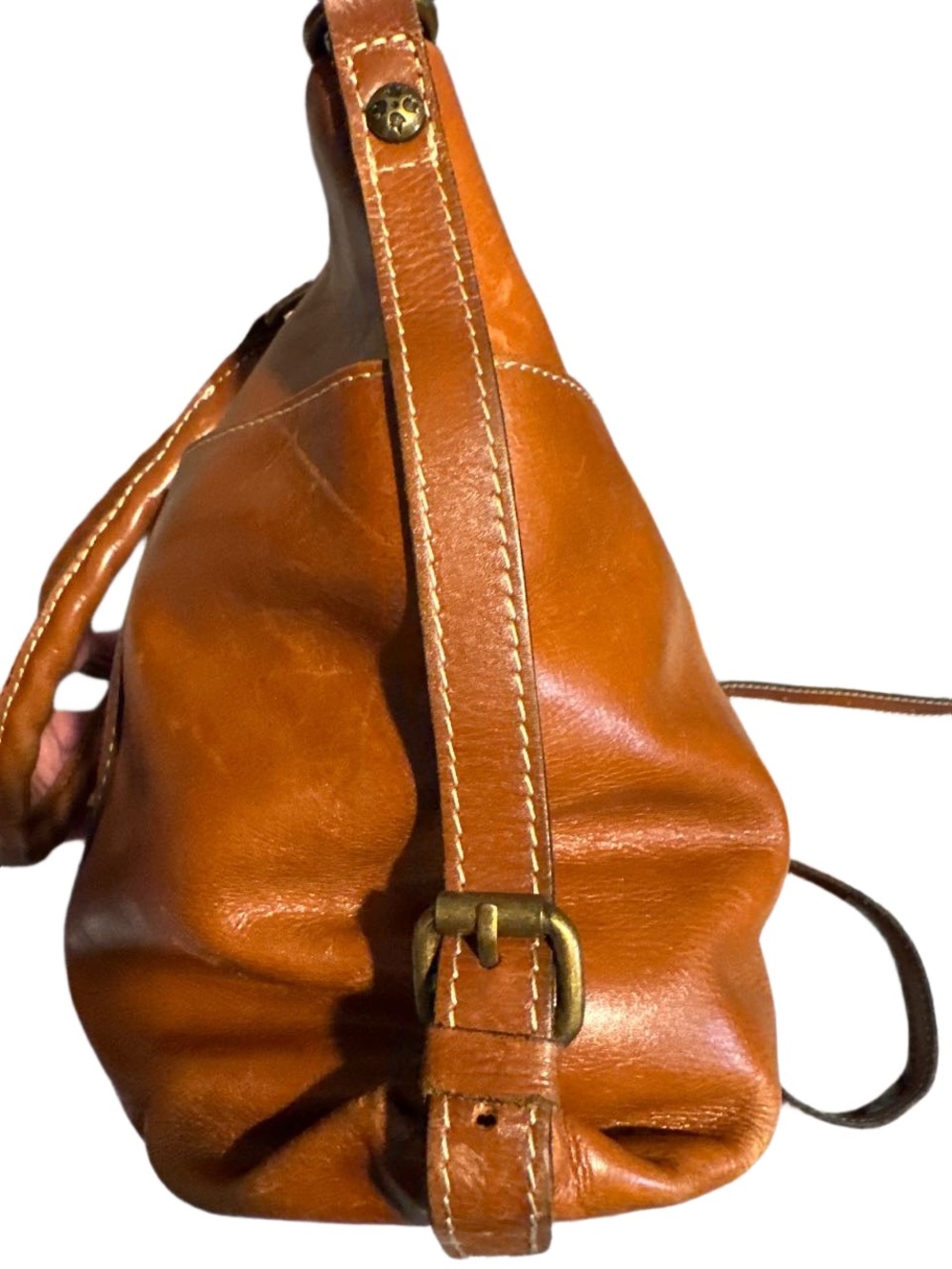 Patricia Nash ‘Carducci’ Brown Leather Shoulder Bag with Stud Accents - Picture 6 of 11